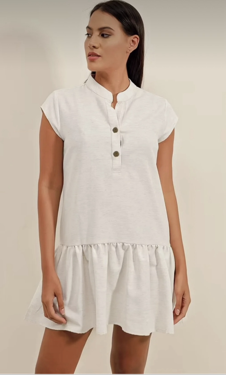 Keten Mini Elbise