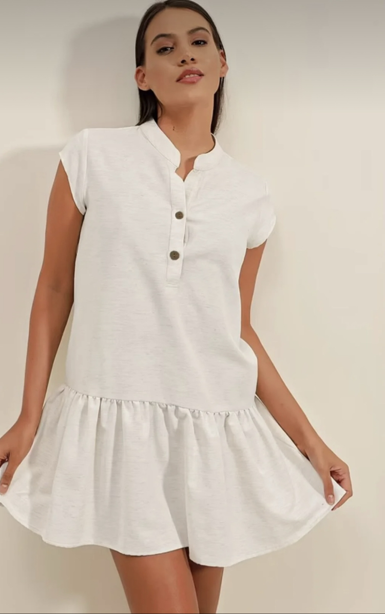 Keten Mini Elbise