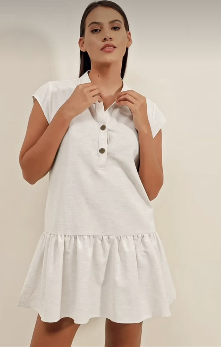 Keten Mini Elbise