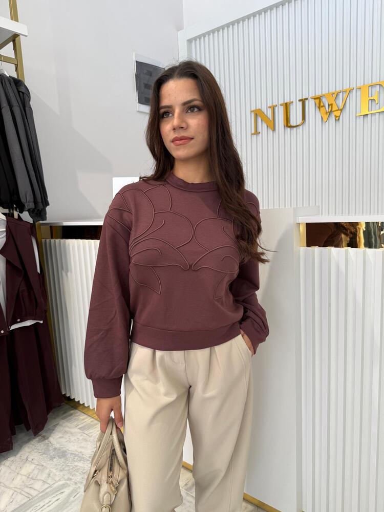 Kabartma Nakışlı Oysho Sweatshirt