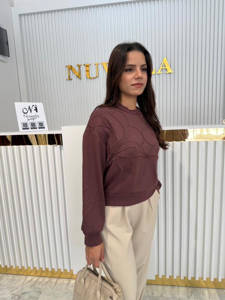 Kabartma Nakışlı Oysho Sweatshirt