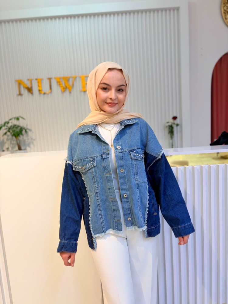 Yeni Sezon Taş Detay Kot Ceket (NU165)