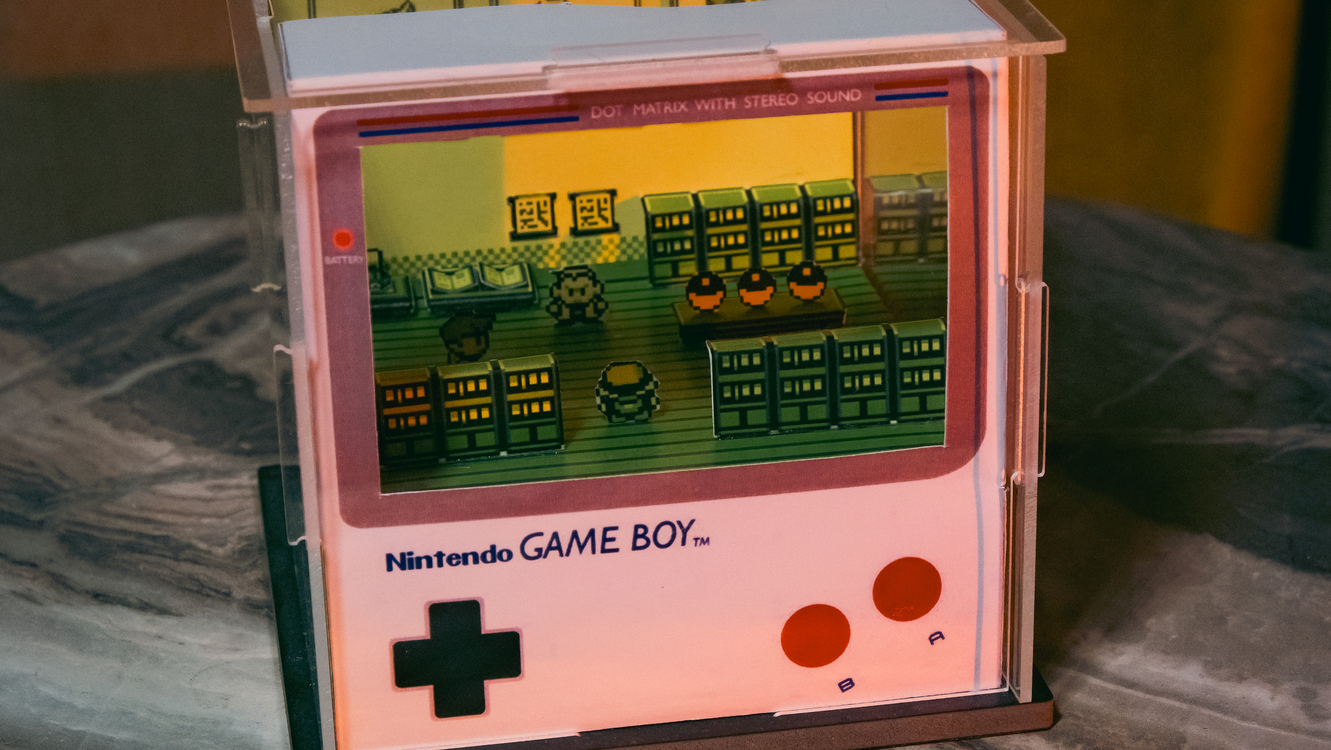  Pokémon Fire-Blue GameBoy Diorama