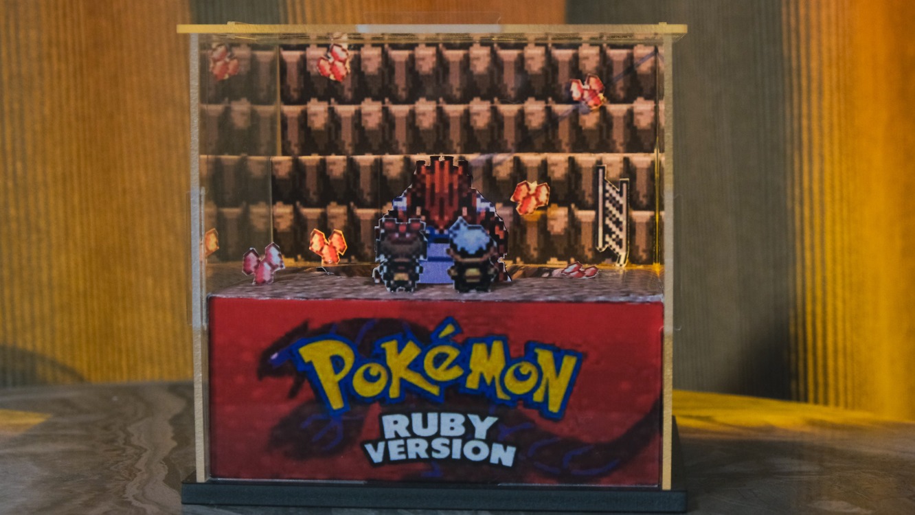Pokemon 3D Diorama Cube - Ruby version