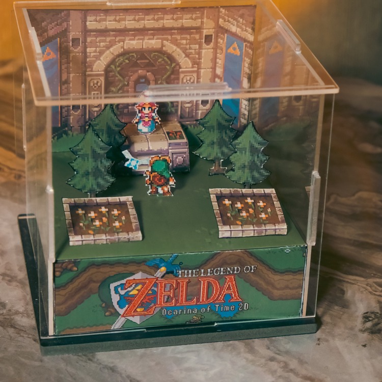 Zelda Ocarina of Time Cube Diorama 