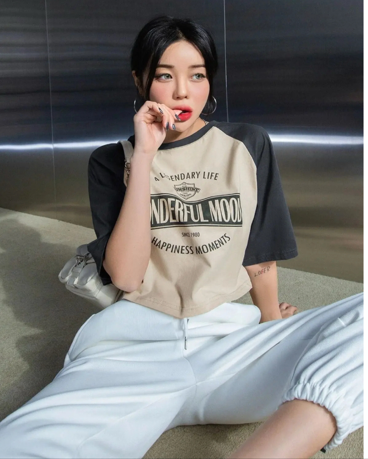 Wonderful Mood süprem cropT-shirt