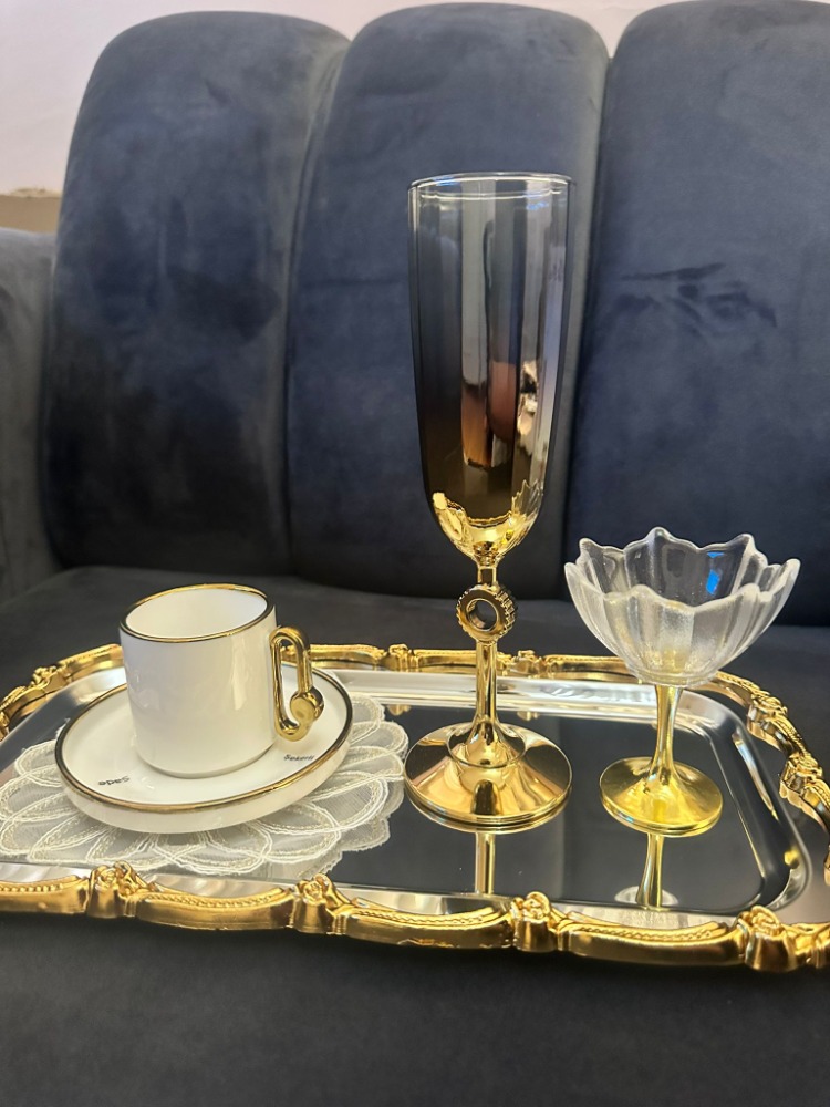 Paşabahçe Amore Gold 2'li Kahve Yanı Su Bardağı-2'li Amore Kahve Yanı Su Bardağı Seti