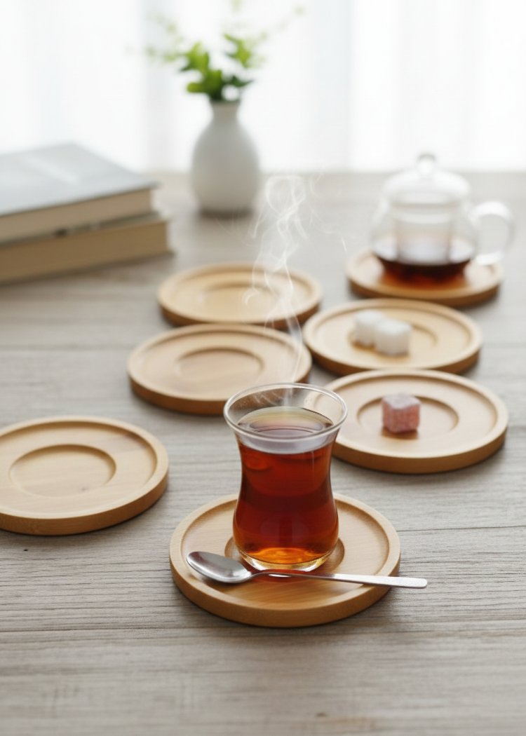 Bambu 6 lı Çay tabağı