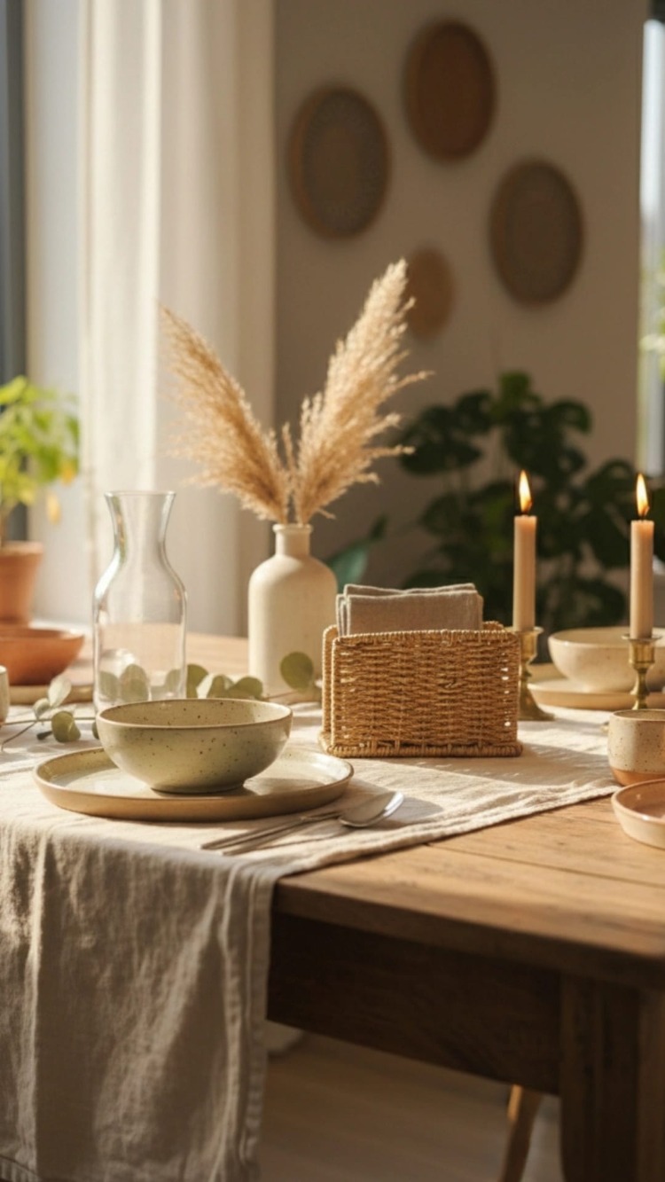 Mien Kare Rattan Peçetelik – Doğal, Dekoratif & Sunumluk