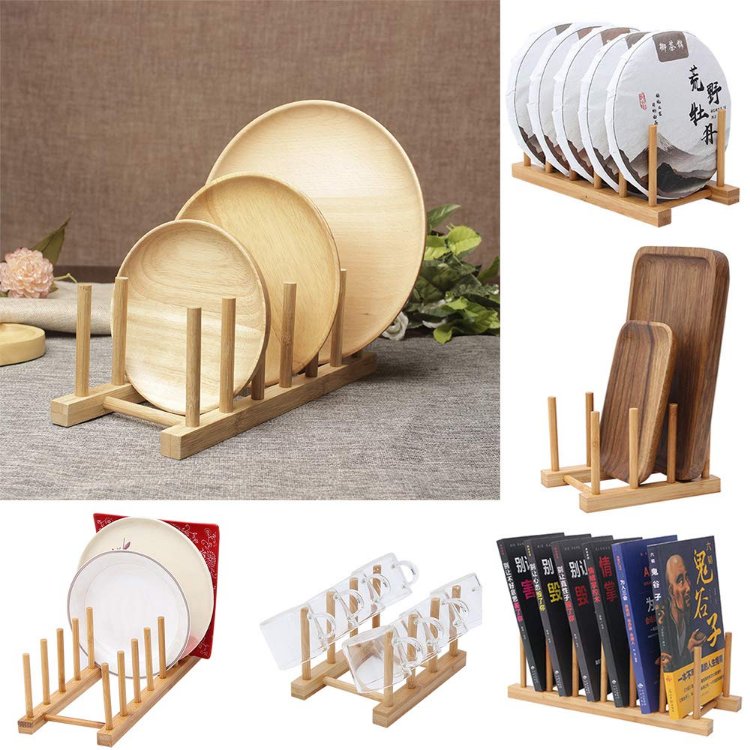 Bambu Tabak Rafı- Bambu Tencere Kapağı Stamdı-Kitaplık ve Organizer Standı