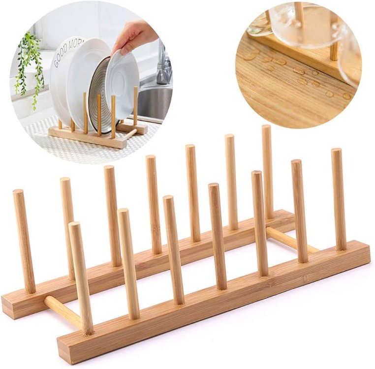 Bambu Tabak Rafı- Bambu Tencere Kapağı Stamdı-Kitaplık ve Organizer Standı