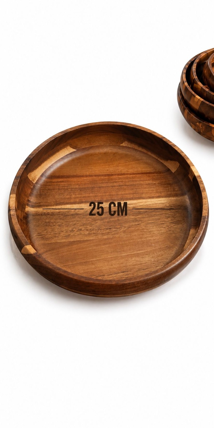 Mien Akasya Kase 25 cm- Akasya Büyük Boy Kase ve Sunumluk