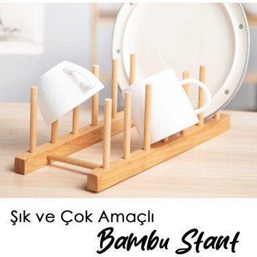 Bambu Tabak Rafı- Bambu Tencere Kapağı Stamdı-Kitaplık ve Organizer Standı