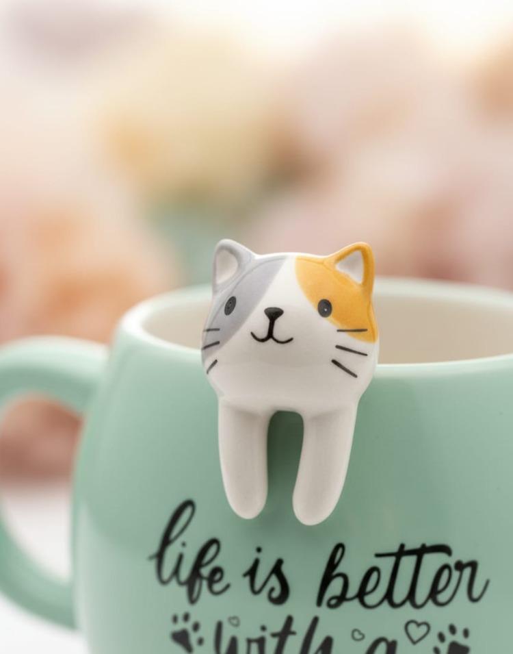 Kosova Kedi Figürlü Mug Kupa 420 ml – Seramik Kupa – Sevimli Cat Mug – Hediye Kupa Bardak