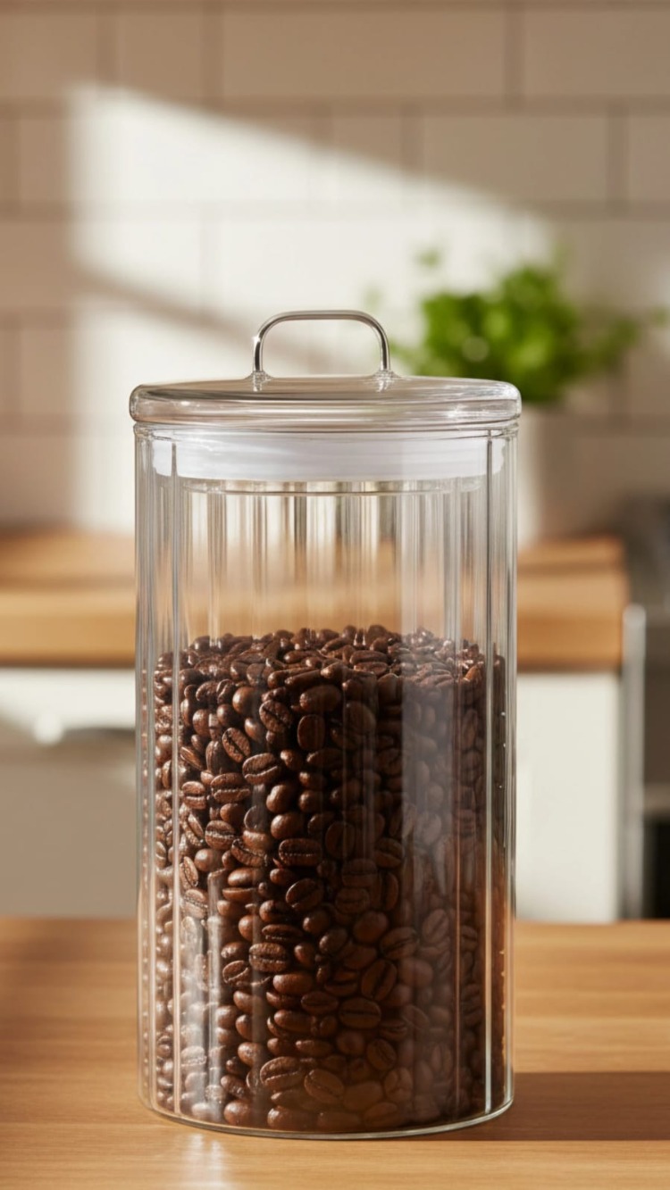 Mien 1400 ml Cam Kapaklı Kavanoz –Şeffaf Bakliyat, Baharat & Kuru Gıda Saklama Kabı