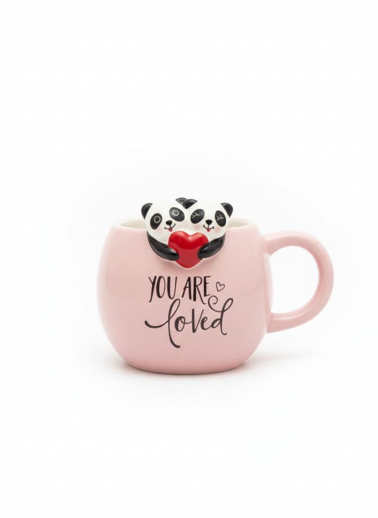 Kosova Panda Figürlü Kupa Bardak – Sevimli Tasarım Seramik Mug – Hediye Kupa