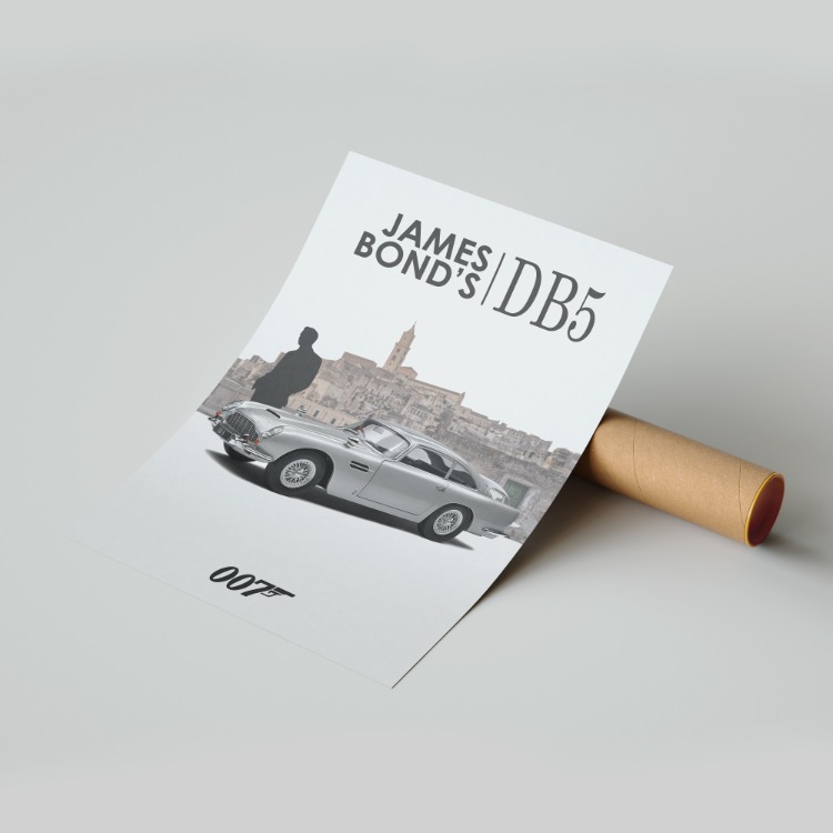 James Bond Aston Martin DB5 Poster