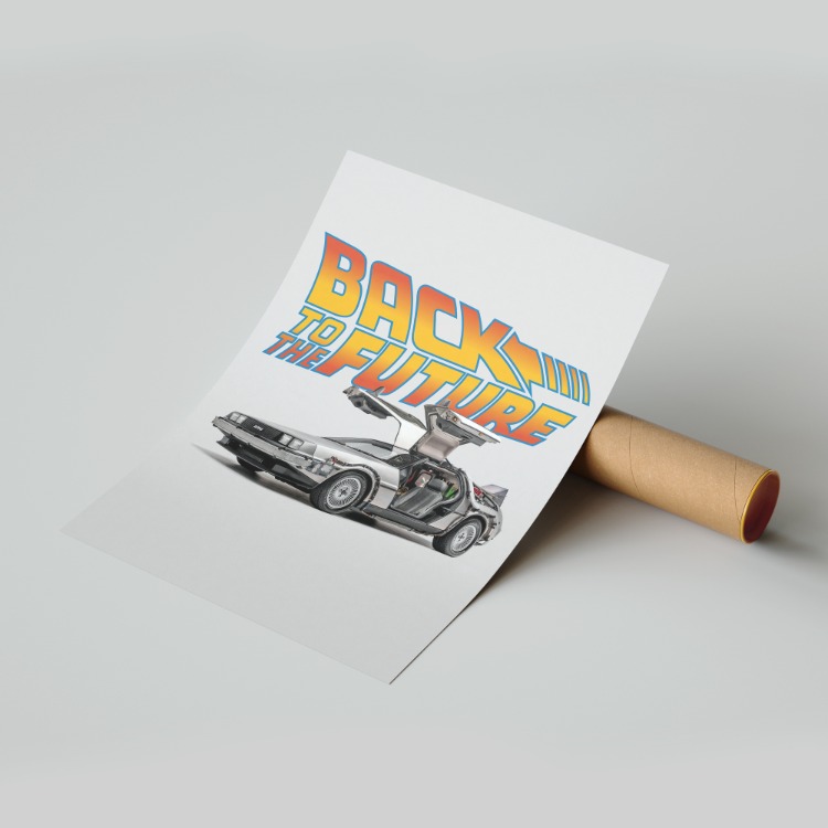 Back To The Future DMC Delorean Poster
