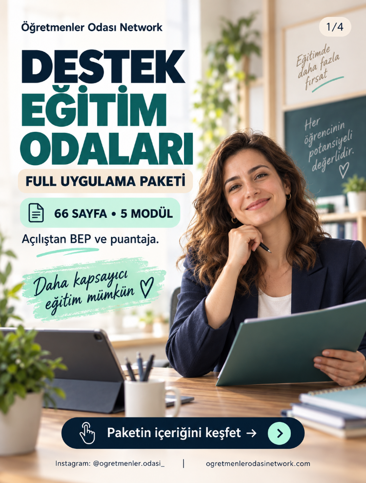 İLKOKUL DESTEK EĞİTİM ODALARI FULL UYGULAMA PAKETİ