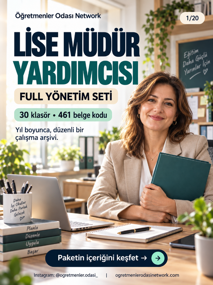 Lise Müdür Yardımcısı FULL Yönetim Seti