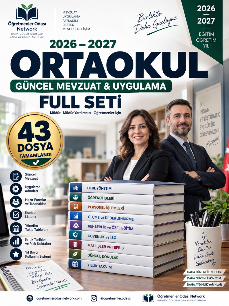 2026–2027 Ortaokul Güncel Mevzuat & Uygulama FULL Seti 