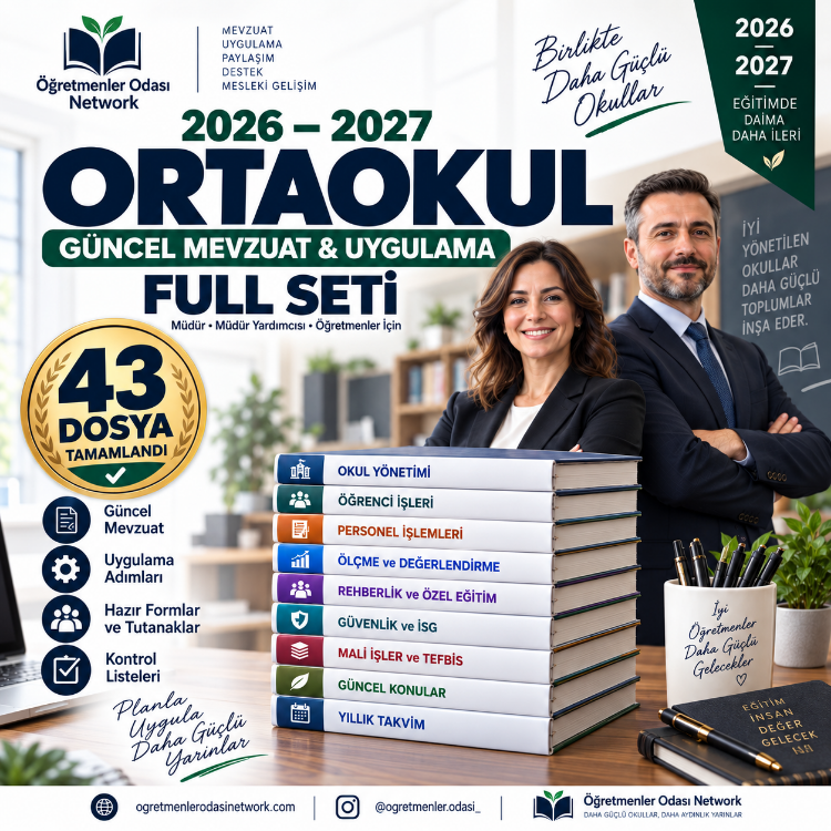 2026–2027 Ortaokul Güncel Mevzuat & Uygulama FULL Seti 