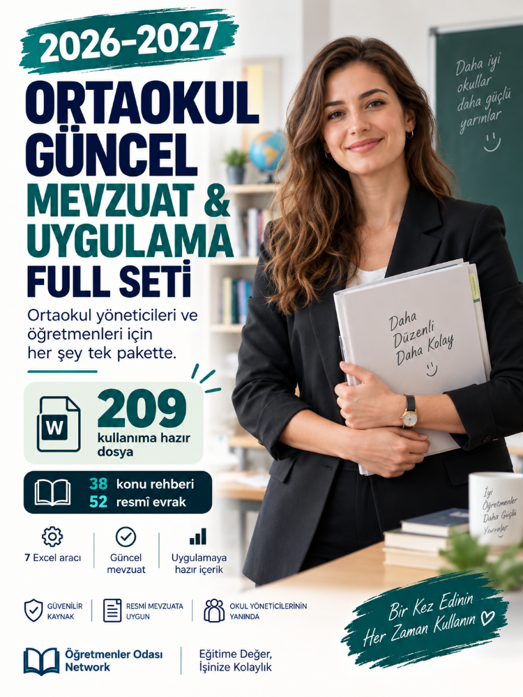 2026–2027 Ortaokul Güncel Mevzuat & Uygulama FULL Seti 