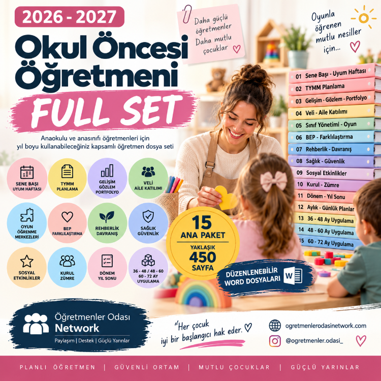 2026-2027 OKUL ÖNCESİ ÖĞRETMENİ FULL SET