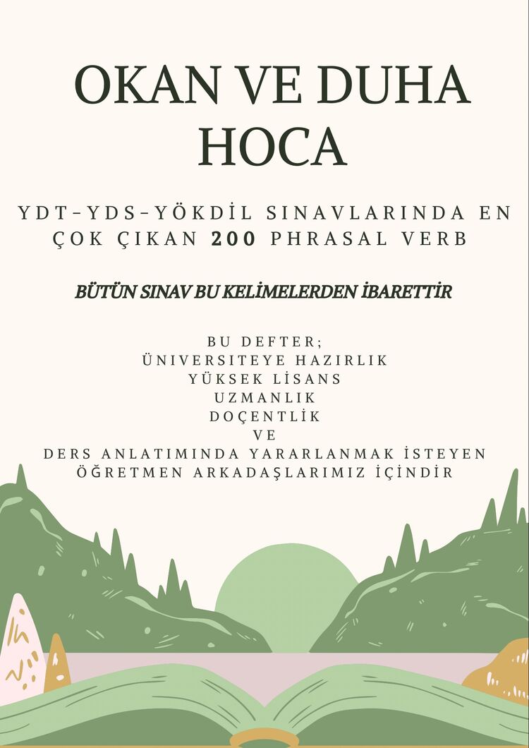 YDT-YDS-YÖKDİL SINAVINDA EN ÇOK ÇIKAN 200 PHRASAL VERB