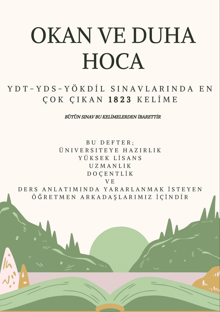 YDT-YDS-YÖKDİL SINAVINDA EN ÇOK ÇIKAN 1828 KELİME