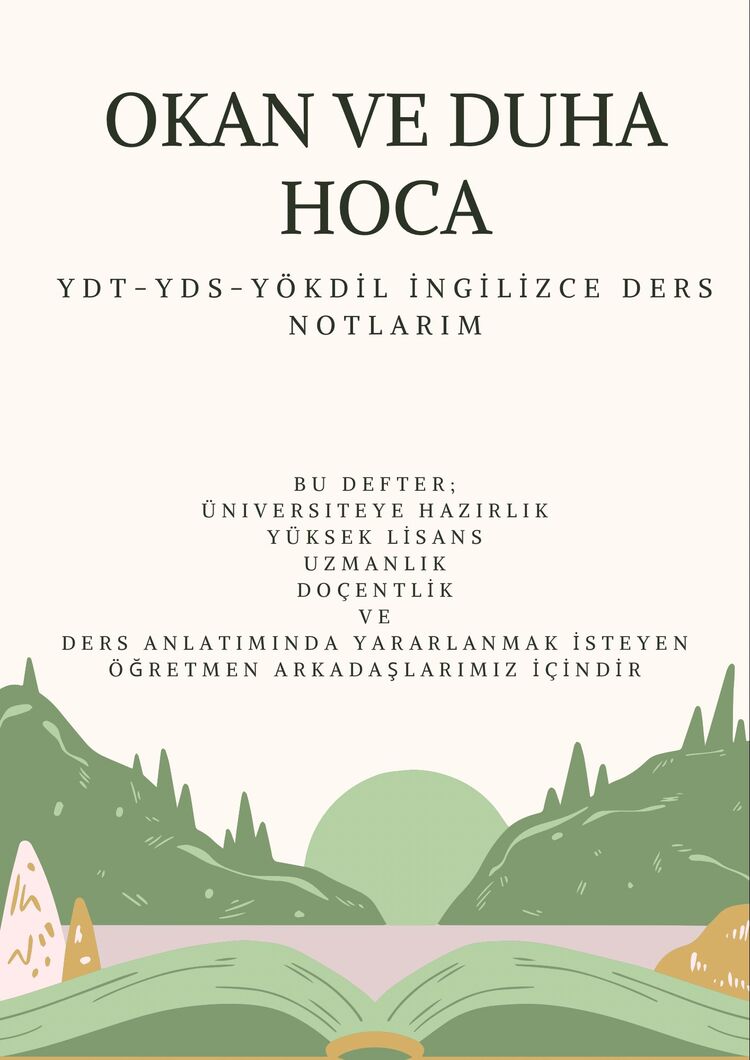 İngilizce YDT-YDS-YÖKDİL bütün konular konu anlatımı ders notlarım