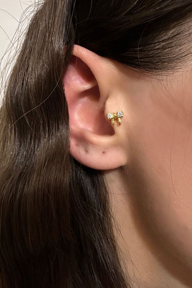 Cerrahi Çelik Taşlı Fiyonk Piercing