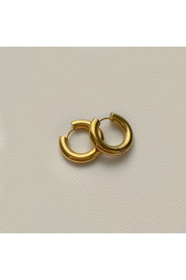 Çelik Mini Double Halka Küpe 2'li