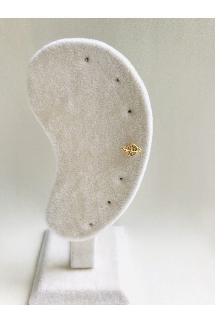 Cerrahi Çelik Kadın Gold Rengi Gezegen Tragus Kıkırdak Piercing 6mm