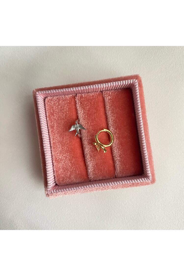 Kadın Sallantılı Kuş Detaylı Halka Tragus Piercing Kıkırdak