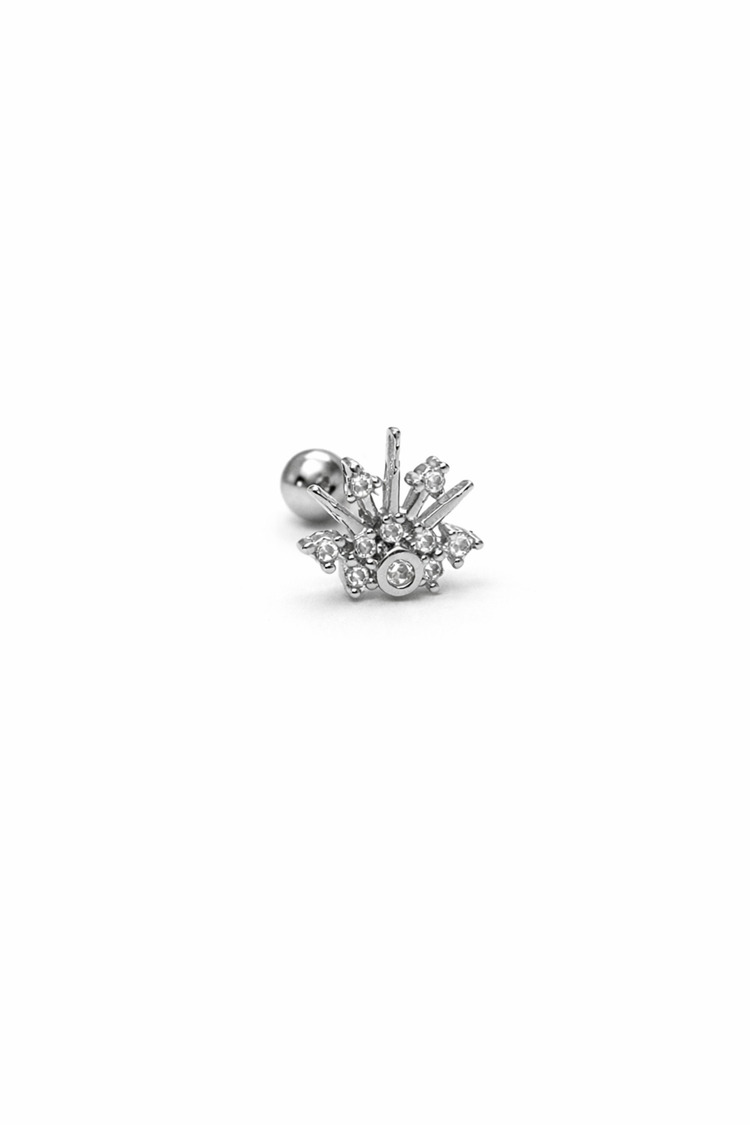Cerrahi Çelik Taşlı Yarım Güneş Piercing