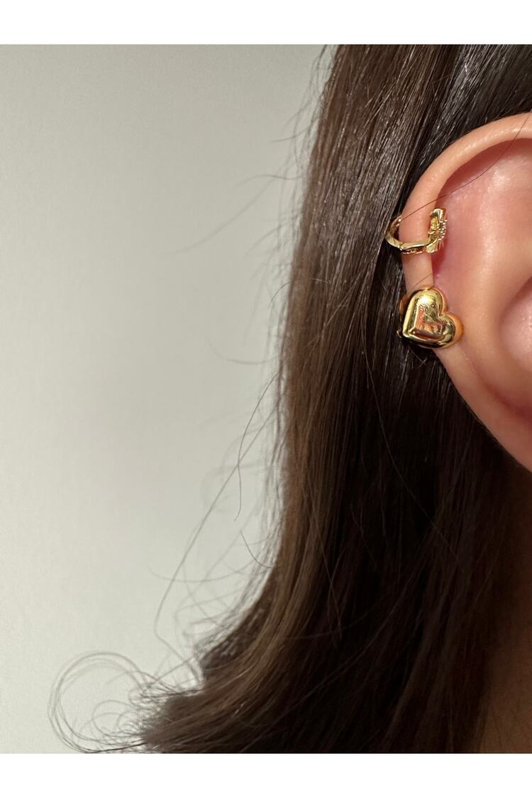 Cerrahi Çelik Kalp Üç Boyutlu Halka Tragus Piercing