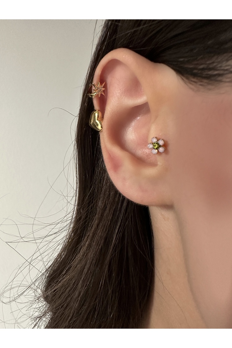 Cerrahi Çelik Renkli Papatya Tragus, Piercing