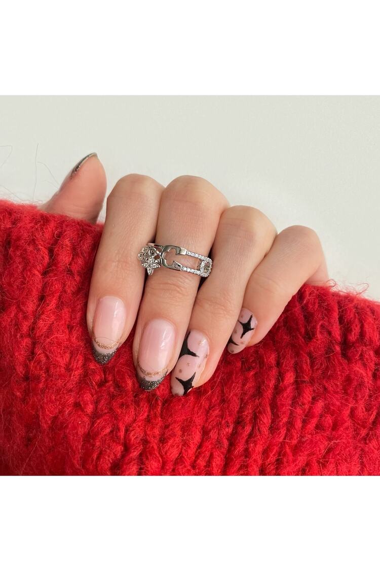 Çengelli Iğne Model Sallantılı Ayarlanabilir Yüzük