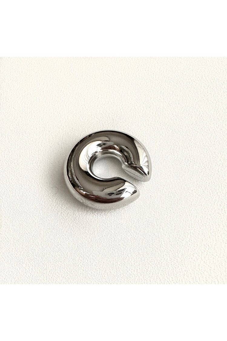 Çelik Kalın Boğumlu Kıkırdak Küpesi Earcuff