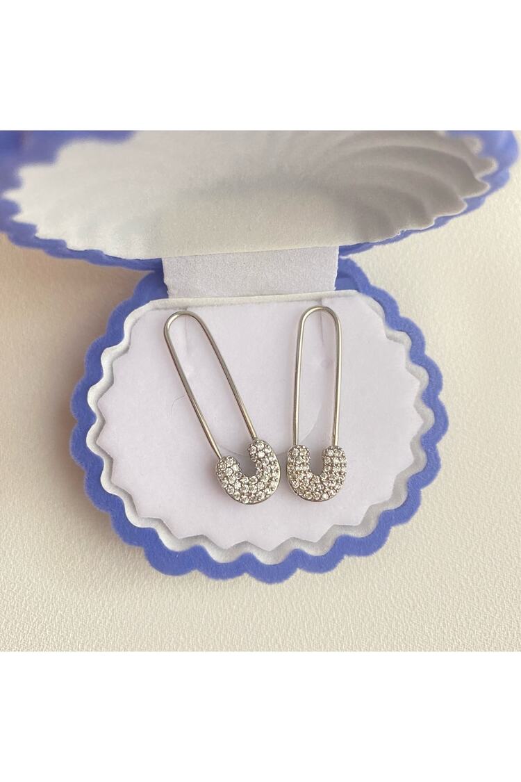 Taşlı Çengelli Küpe Çifti