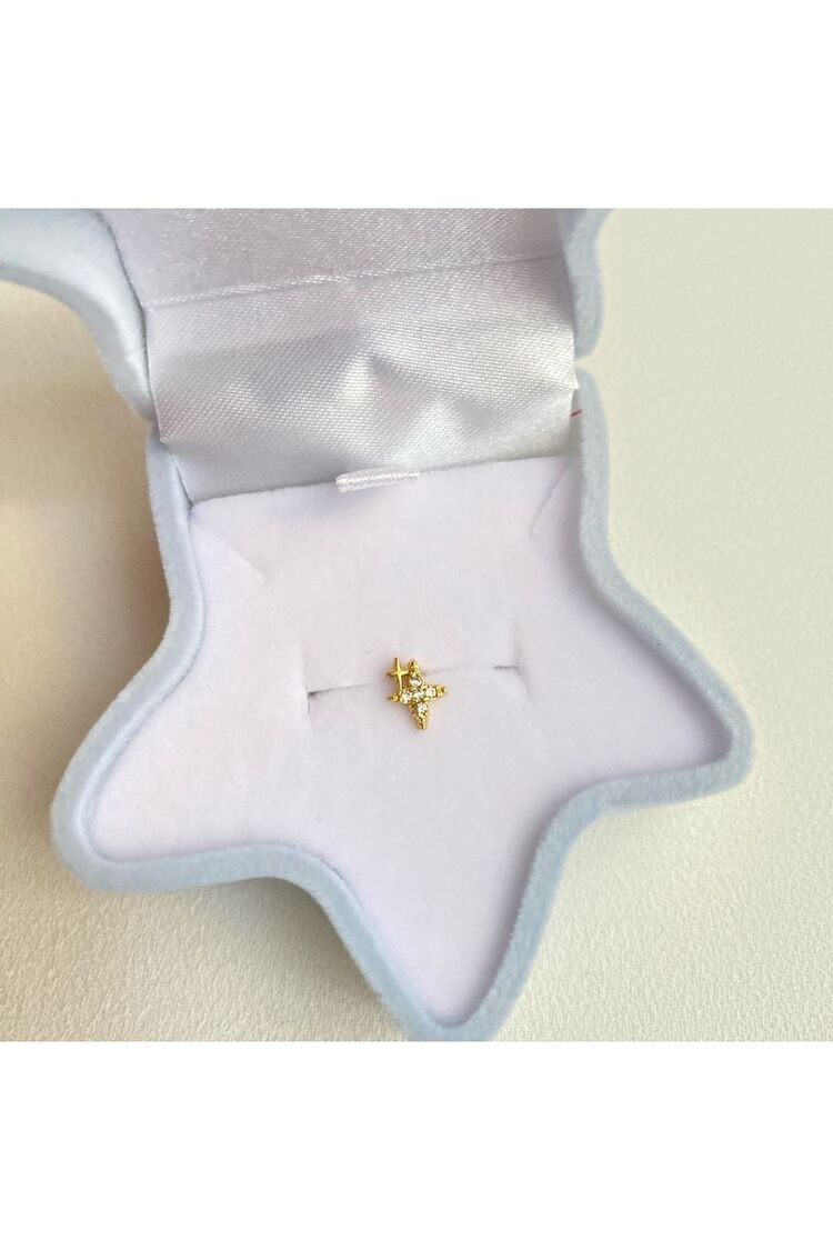 Kadın Gold Ikili Yıldız Tragus Kıkırdak Piercing