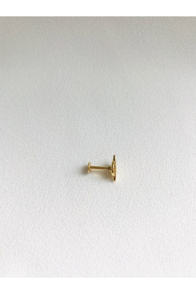 Cerrahi Çelik Kadın Gold Rengi Gezegen Tragus Kıkırdak Piercing 6mm