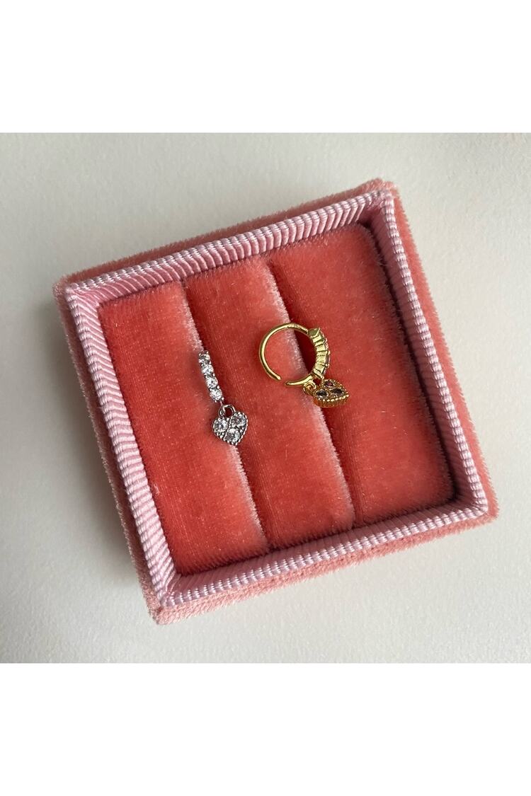 Kadın Sallantılı Kalp Halka Tragus Kıkırdak Piercing