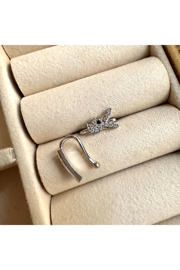 Çelik Delik Gerektirmeyen Sıkıştırmalı Piercing Tragus