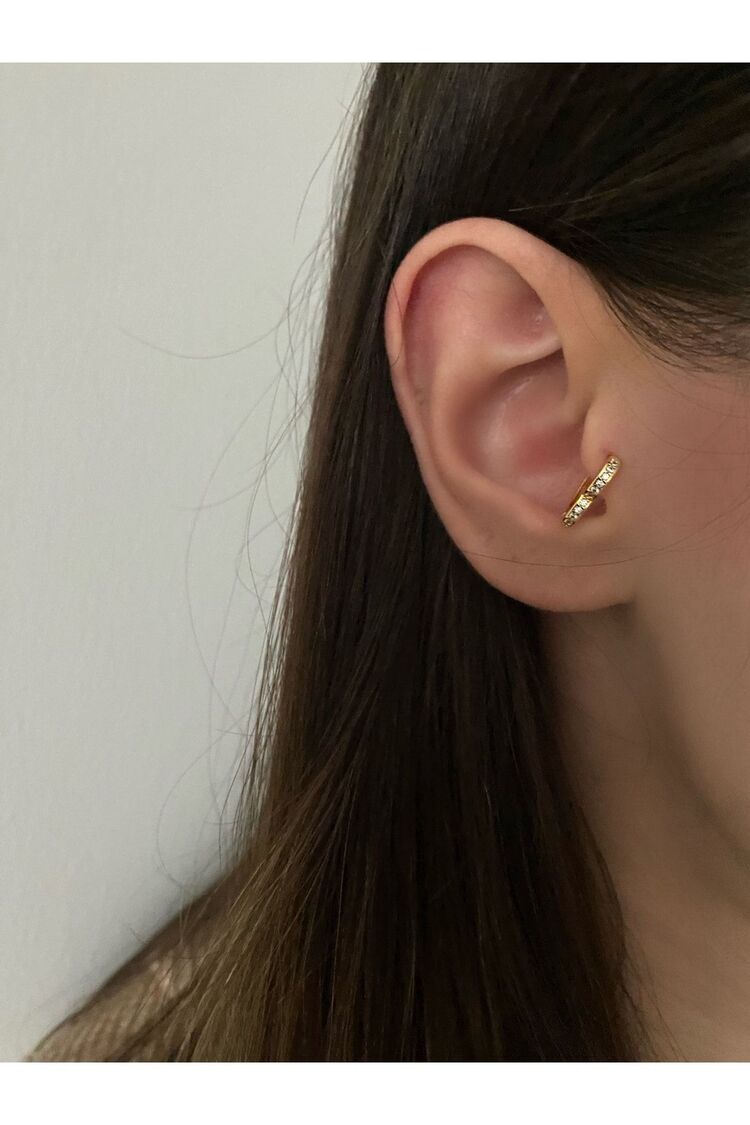 Kadın Kalp Detaylı Halka Tragus Piercing