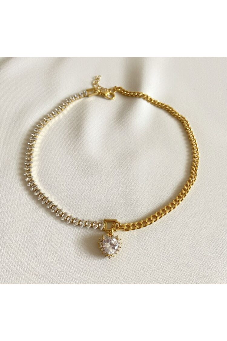 Kadın Gold Etha Love Choker Kolye