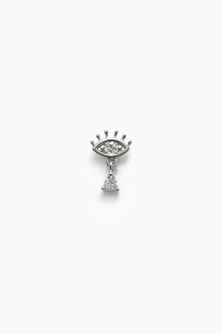 Çelik Sallantılı Kirpikli Göz Piercing