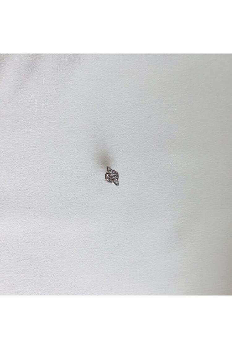 Cerrahi Çelik Kadın Silver Rengi Gezegen Tragus Kıkırdak Piercing 6mm