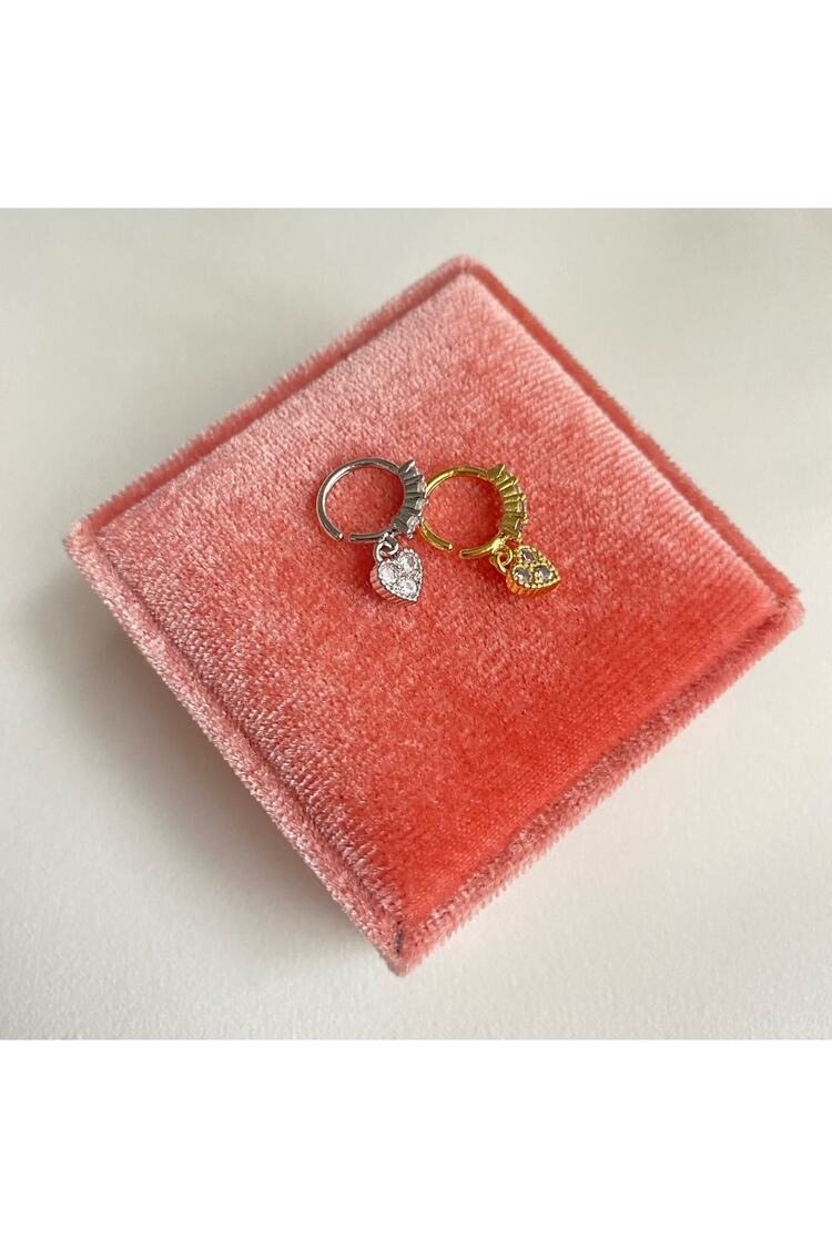 Kadın Sallantılı Kalp Halka Tragus Kıkırdak Piercing